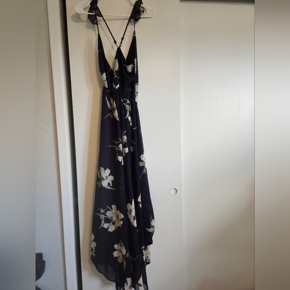 Lulus navy all mine wrap dress - Picture 6 of 7